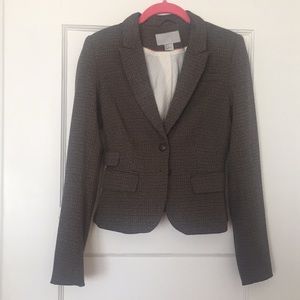 Blazer with faux suede elbow patches